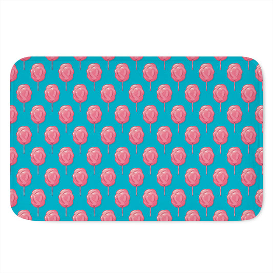 Pink And Blue Cotton Candy Pattern Print Indoor Door Mat