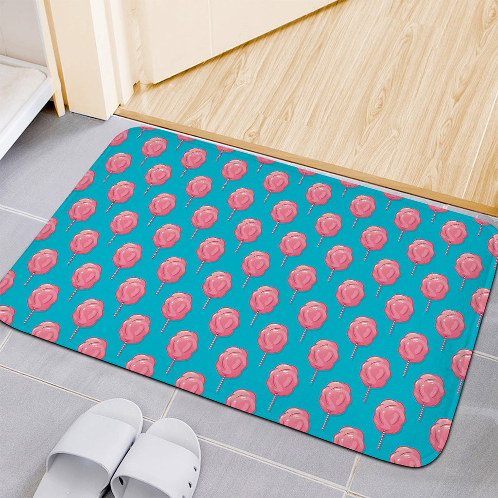 Pink And Blue Cotton Candy Pattern Print Indoor Door Mat