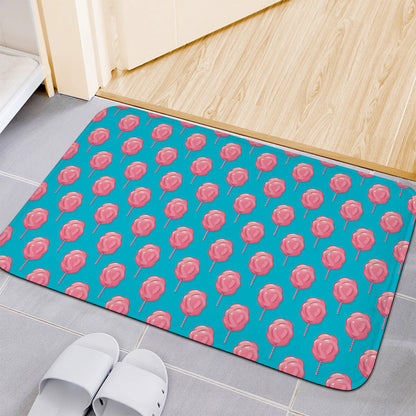 Pink And Blue Cotton Candy Pattern Print Indoor Door Mat
