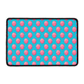 Pink And Blue Cotton Candy Pattern Print Kitchen Mat