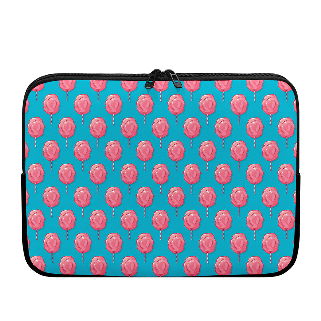 Pink And Blue Cotton Candy Pattern Print Laptop Sleeve