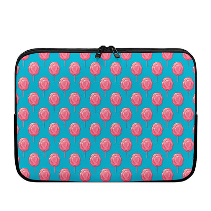 Pink And Blue Cotton Candy Pattern Print Laptop Sleeve