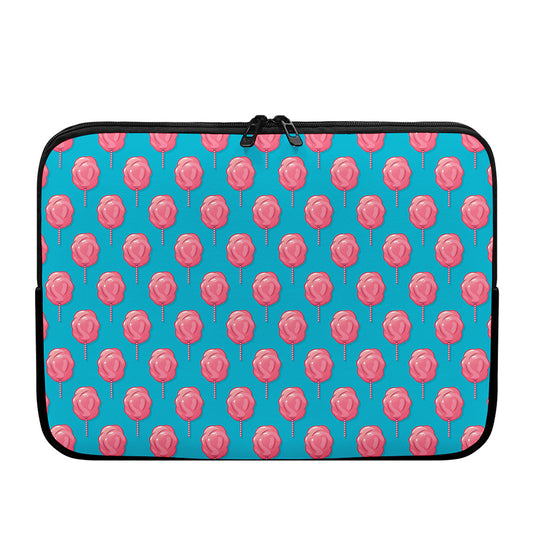 Pink And Blue Cotton Candy Pattern Print Laptop Sleeve