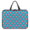 Pink And Blue Cotton Candy Pattern Print Laptop Sleeve With Handle