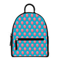 Pink And Blue Cotton Candy Pattern Print Leather Backpack