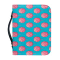 Pink And Blue Cotton Candy Pattern Print Leather Bible Cover