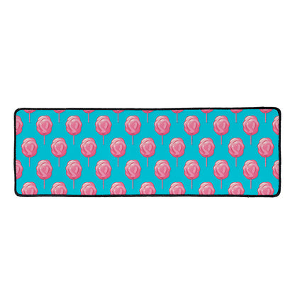 Pink And Blue Cotton Candy Pattern Print Long Kitchen Mat
