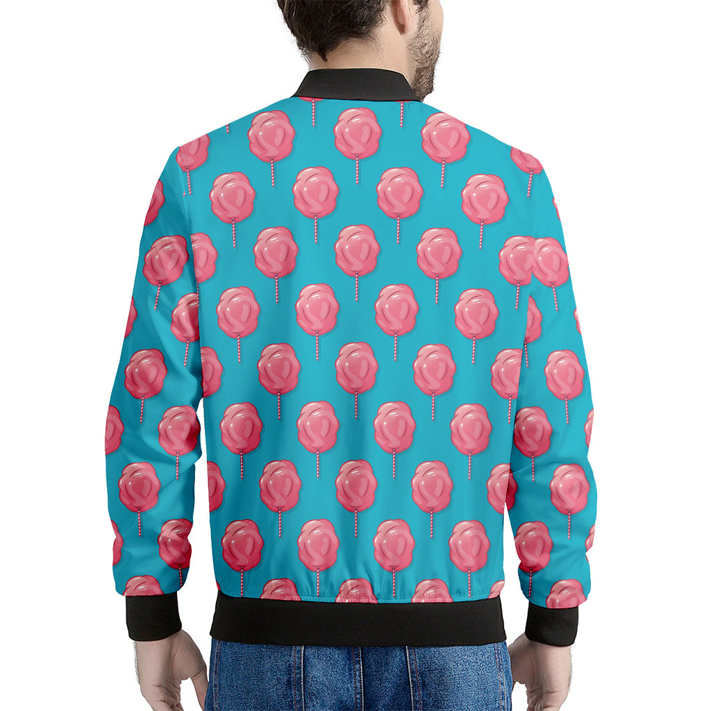 Pink And Blue Cotton Candy Pattern Print Men's Bomber Jacket