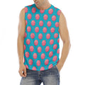 Pink And Blue Cotton Candy Pattern Print Men's Fitness Tank Top