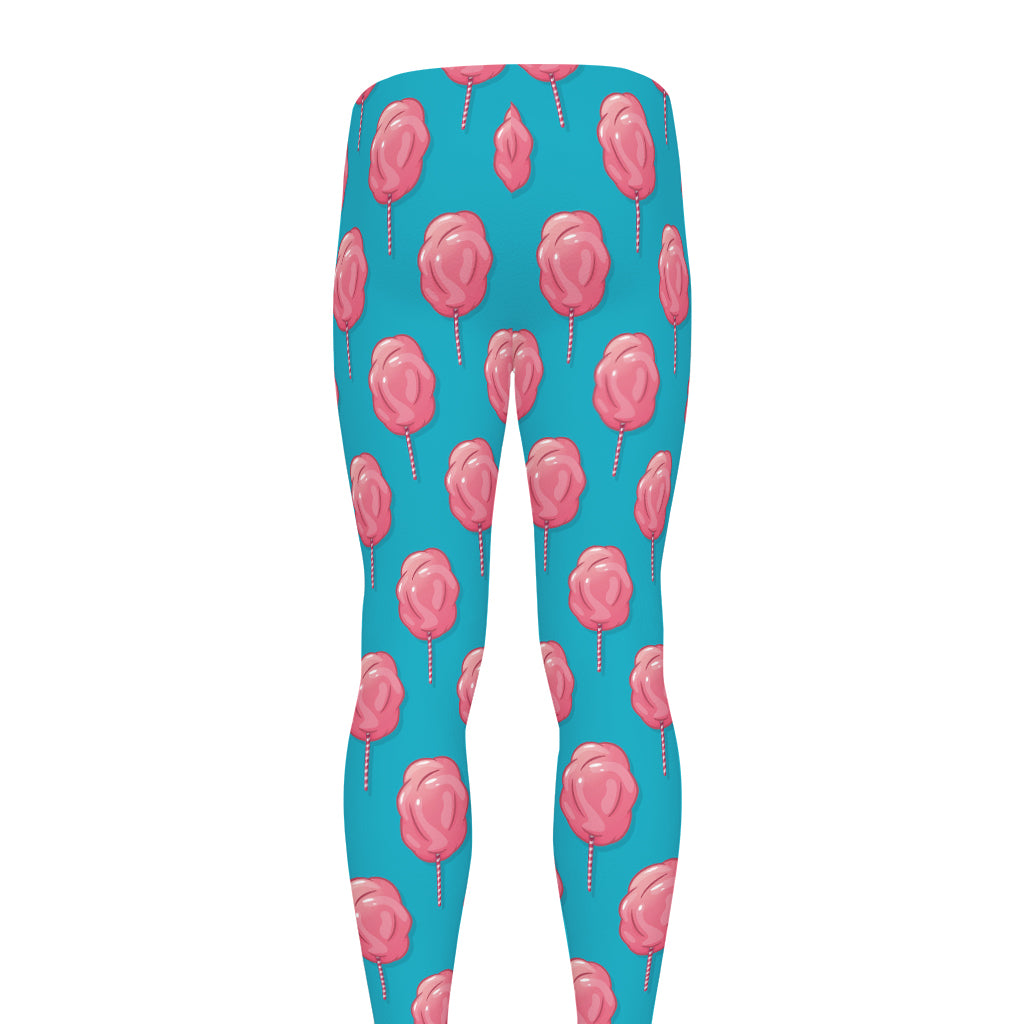 Pink And Blue Cotton Candy Pattern Print Men's leggings