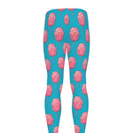 Pink And Blue Cotton Candy Pattern Print Men's leggings