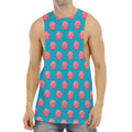 Pink And Blue Cotton Candy Pattern Print Men's Muscle Tank Top