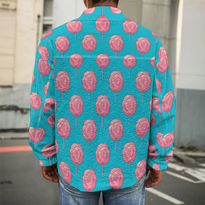 Pink And Blue Cotton Candy Pattern Print Men's Shirt Jacket