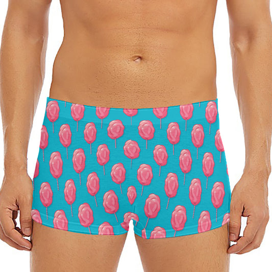 Pink And Blue Cotton Candy Pattern Print Men's Short Boxer Briefs