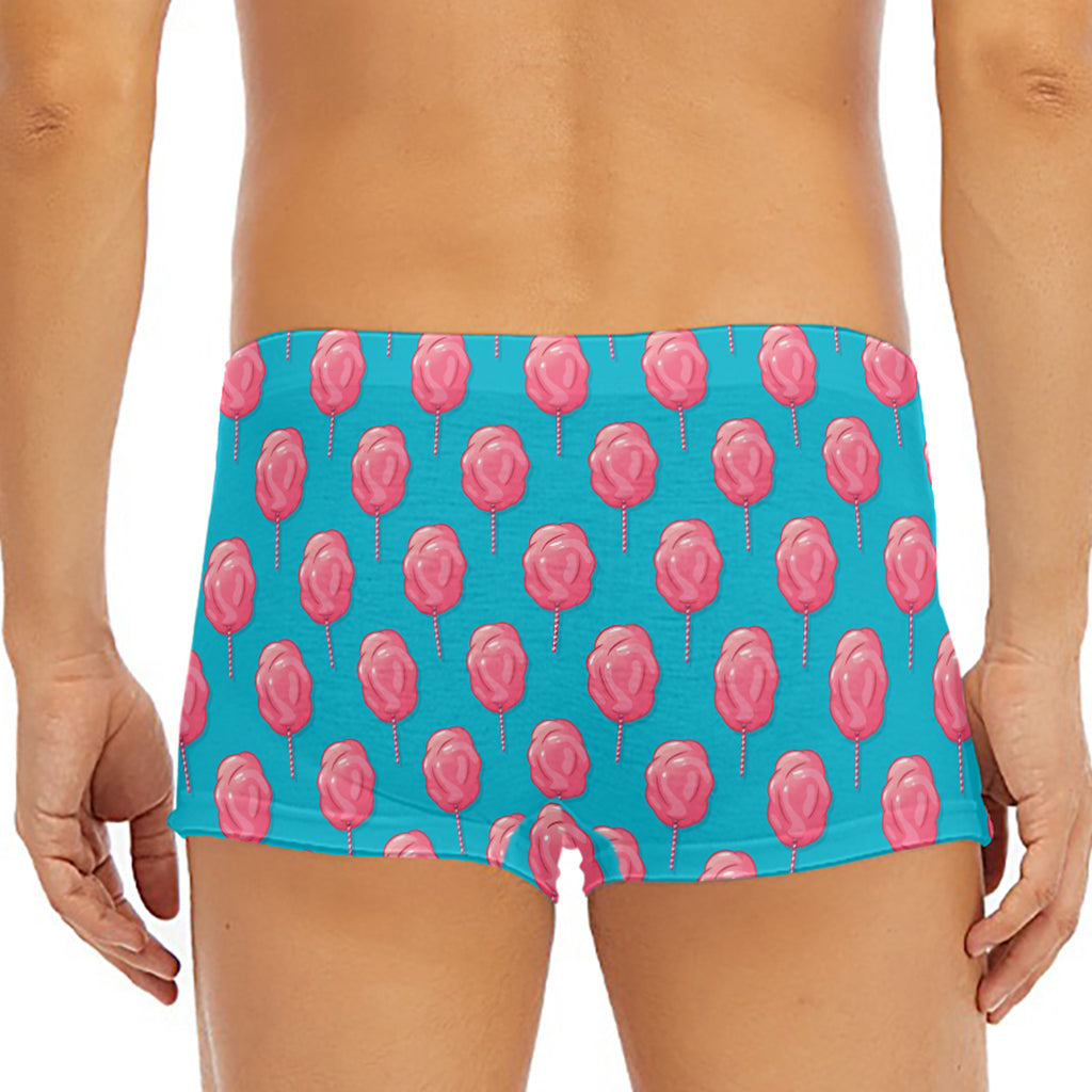 Pink And Blue Cotton Candy Pattern Print Men's Short Boxer Briefs