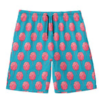 Pink And Blue Cotton Candy Pattern Print Men's Swim Trunks