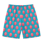Pink And Blue Cotton Candy Pattern Print Men's Swim Trunks