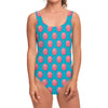 Pink And Blue Cotton Candy Pattern Print One Piece Swimsuit