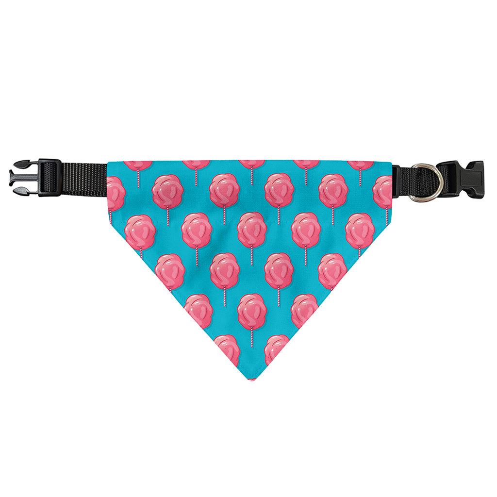 Pink And Blue Cotton Candy Pattern Print Over The Collar Dog Bandana