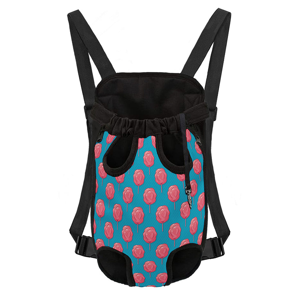 Pink And Blue Cotton Candy Pattern Print Pet Carrier Backpack