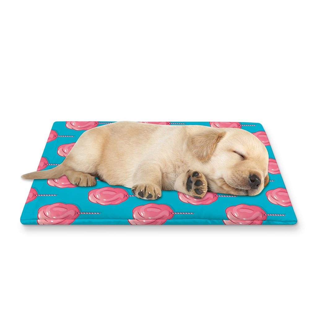 Pink And Blue Cotton Candy Pattern Print Pet Cooling Mat Cover