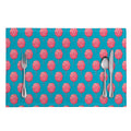 Pink And Blue Cotton Candy Pattern Print Placemat