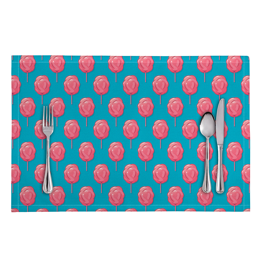 Pink And Blue Cotton Candy Pattern Print Placemat