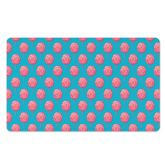 Pink And Blue Cotton Candy Pattern Print Polyester Doormat