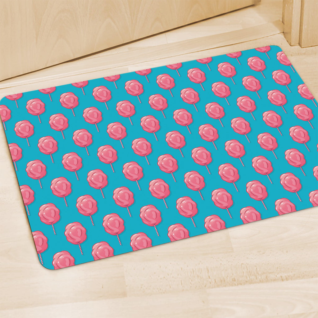 Pink And Blue Cotton Candy Pattern Print Polyester Doormat
