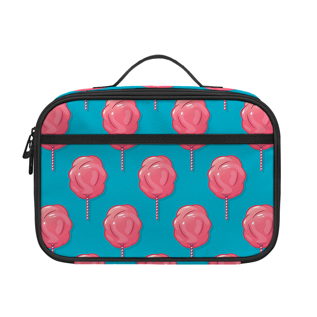 Pink And Blue Cotton Candy Pattern Print Portable Lunch Bag