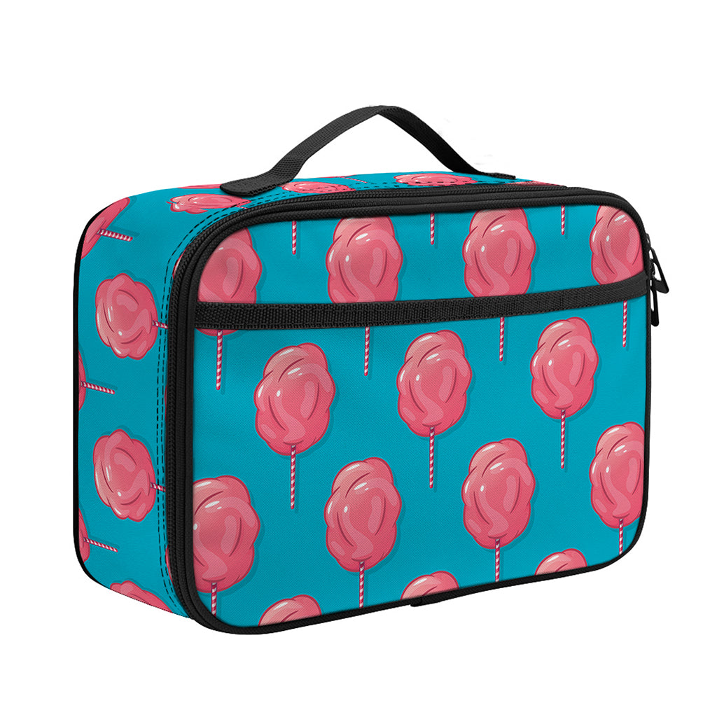 Pink And Blue Cotton Candy Pattern Print Portable Lunch Bag