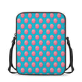 Pink And Blue Cotton Candy Pattern Print Rectangular Crossbody Bag