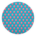 Pink And Blue Cotton Candy Pattern Print Round Blanket