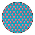 Pink And Blue Cotton Candy Pattern Print Round Floor Mat