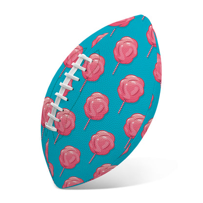 Pink And Blue Cotton Candy Pattern Print Rugby Ball