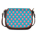 Pink And Blue Cotton Candy Pattern Print Saddle Bag