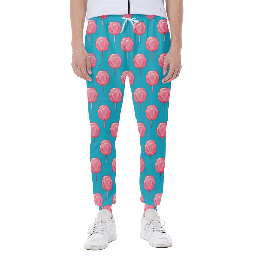 Pink And Blue Cotton Candy Pattern Print Scuba Joggers