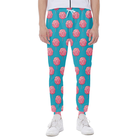 Pink And Blue Cotton Candy Pattern Print Scuba Joggers