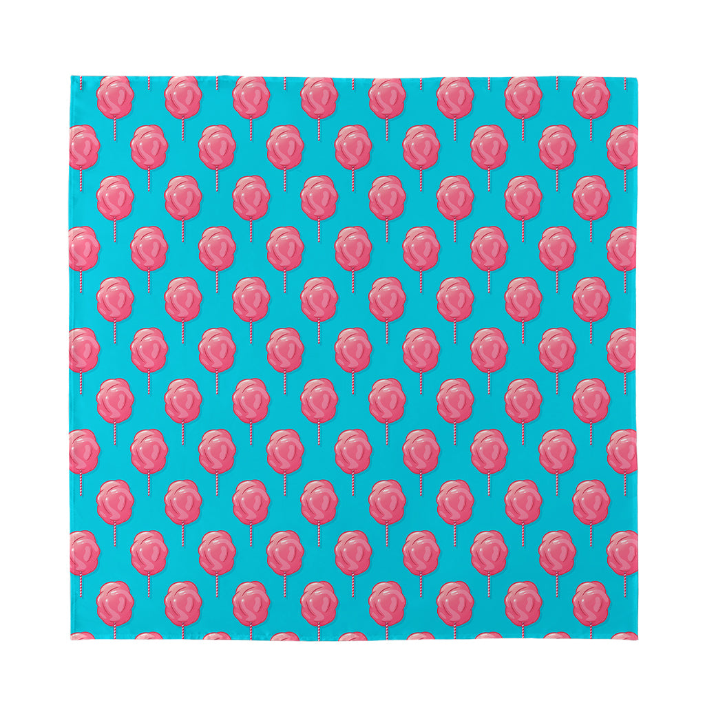 Pink And Blue Cotton Candy Pattern Print Silk Bandana