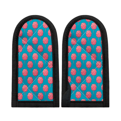 Pink And Blue Cotton Candy Pattern Print Skillet Handle Cover