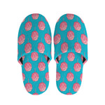 Pink And Blue Cotton Candy Pattern Print Slippers