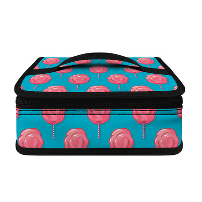Pink And Blue Cotton Candy Pattern Print Small Lunch Bag