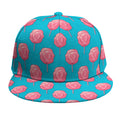 Pink And Blue Cotton Candy Pattern Print Snapback Cap