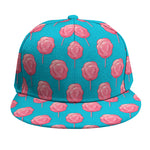 Pink And Blue Cotton Candy Pattern Print Snapback Cap