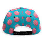 Pink And Blue Cotton Candy Pattern Print Snapback Cap