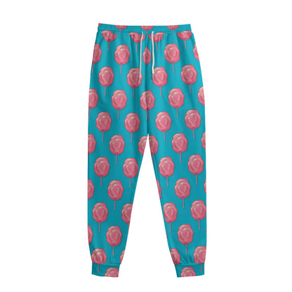 Pink And Blue Cotton Candy Pattern Print Sweatpants