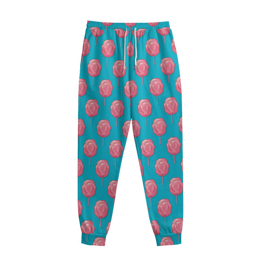Pink And Blue Cotton Candy Pattern Print Sweatpants