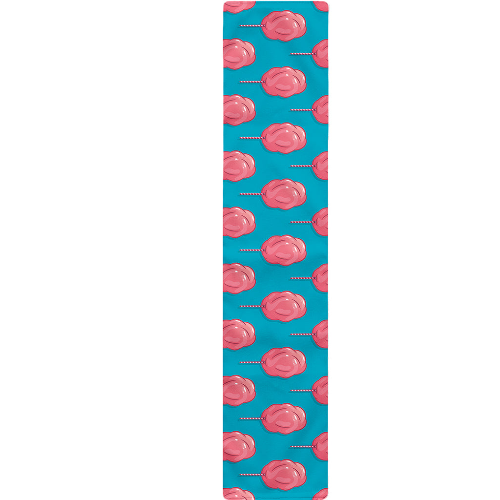 Pink And Blue Cotton Candy Pattern Print Table Runner