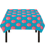 Pink And Blue Cotton Candy Pattern Print Tablecloth