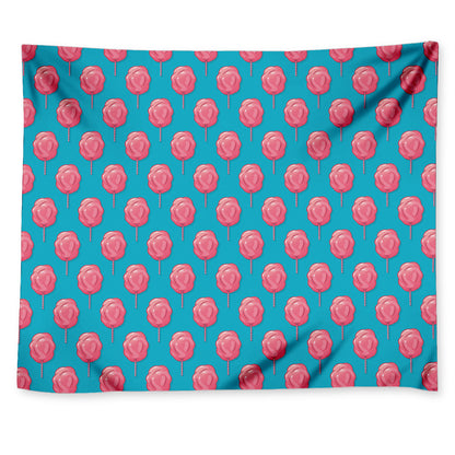Pink And Blue Cotton Candy Pattern Print Tapestry
